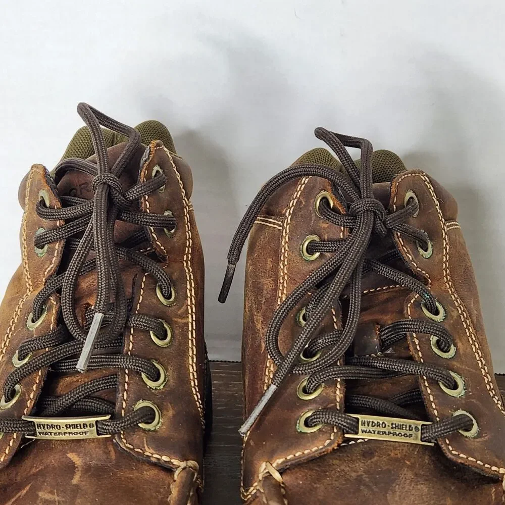 Rockport Mens Hydro-Shield APM7312RW Waterproof Moc Toe Brown Leather Boots Sz 8